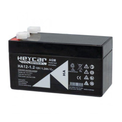 BATERIA 12V 1 2A PLOMO AGM 98x43x52mm HEYCAR