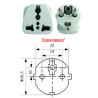 ADAPTADOR UNIVERSAL UK  ALEMANIA  FRANCIA A SCHUKO