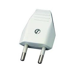 CLAVIJA RECTA BIPOLAR 4mm 10A/250V BLANCA