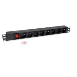 REGLETA 8 TOMAS SCHUKO C/IN RACK 19  EQUIP 333285