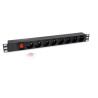 REGLETA 8 TOMAS SCHUKO C/IN RACK 19  EQUIP 333285