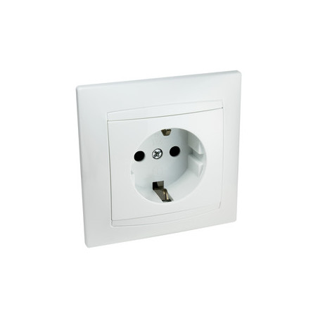BASE DE ENCHUFE SCHUKO 250V 16A 3680W BLANCA