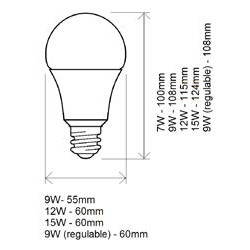 BOMBILLA LED E27 7W 6500K