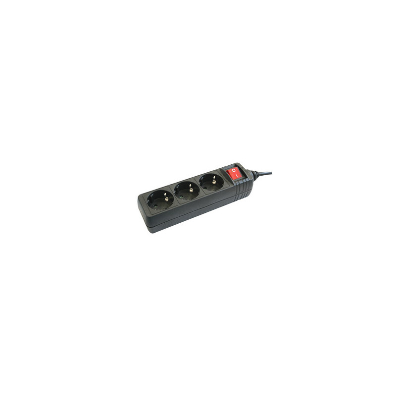 BASE DE ENCHUFE 3 TOMAS CABLE 1 5M C/INT NEGRO BASE DE ENCHUFE 3 TOMAS CABLE 1 5M C/INT NEGRO