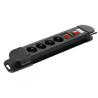 REGLETA MULTIPLE 4 ENCHUFES CON PROTECCION