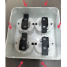 BASE 4 TOMAS SCHUKO 250V 16A CUADRADA SIN CABLE