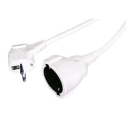 PROLONGADOR SCHUKO M-H CABLE 3X1 5mm 5m BLANCO