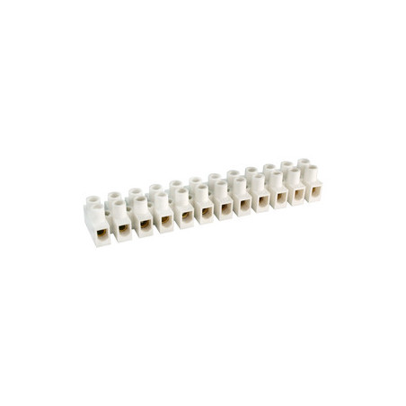 REGLETA 12 CONTACTOS 16A/32A 4MM BLANCA