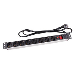 REGLETA MULTIPLE 8 TOMAS PARA RACK 19 