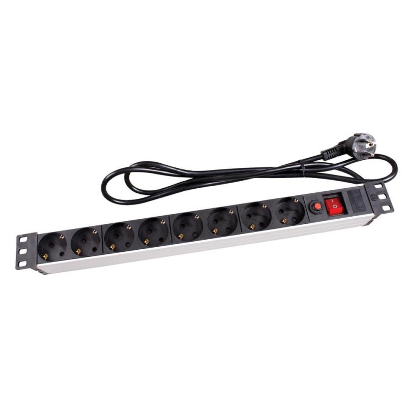 REGLETA MULTIPLE 8 TOMAS PARA RACK 19 REGLETA MULTIPLE 8 TOMAS PARA RACK 19