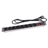 REGLETA MULTIPLE 8 TOMAS PARA RACK 19 