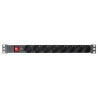 REGLETA MULTIPLE 8 TOMAS PARA RACK 19 