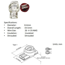 CONECTOR UR 3H ROJO 0 4-0 9 GTLAN
