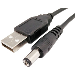 CABLE USB MACHO A JACK ALIMENTACION 5 5x2 1MM 1M 