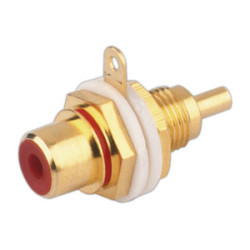 BASE COAXIAL RCA HEMBRA ROJA