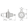 BASE COAXIAL RCA HEMBRA NEGRA