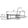 CONECTOR JACK 6 5 ST  HEMBRA AEREA METAL