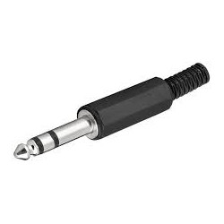 CONECTOR AUDIO JACK MACHO 6 5 ST  PLASTICO