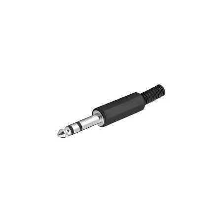 CONECTOR AUDIO JACK MACHO 6 5 ST  PLASTICO