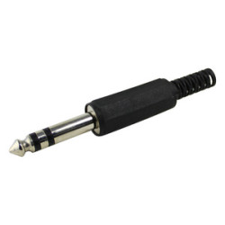 CONECTOR AUDIO JACK MACHO 6 5 ST  PLASTICO