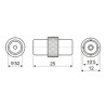 ADAPTADOR COAXIAL DOBLE MACHO
