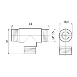 CONECTOR N HEMBRA TRIPLE