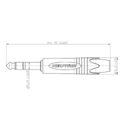 CONECTOR JACK 6 5 STEREO NEUTRIK NP3X-BAG
