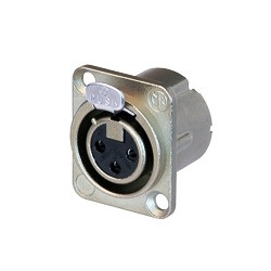CONECTOR CANON/XLR HEMBRA CHASIS NEUTRIX NC3FD-LX