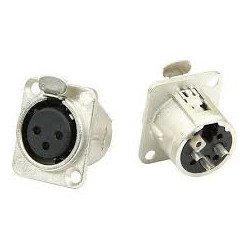 CONECTOR CANON/XLR HEMBRA PARA CHASIS 3 PIN