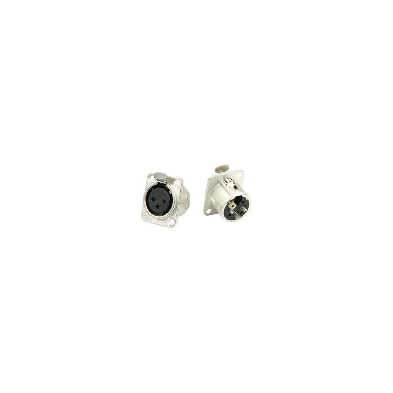 CONECTOR CANON/XLR HEMBRA PARA CHASIS 3 PIN