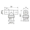 ADAPTADOR BNC MACHO A 2 BNC HEMBRA