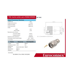 CONECTOR TNC MACHO AEREO RG58