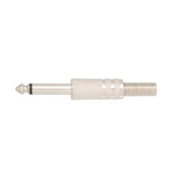 CONECTOR JACK 6 35MM MONO MACHO METAL