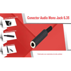 JACK  6 5MM HEMBRA MONO PLASTICO