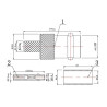 CONECTOR BNC HEMBRA GRIMPAR RG58 AEREO