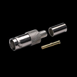 CONECTOR BNC HEMBRA CRIMPAR RG59/RG62