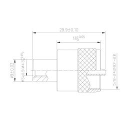 CONECTOR PL259 UHF MACHO ROSCA PARA CABLE RG58