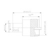 CONECTOR PL259 UHF MACHO ROSCA PARA CABLE RG58