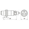 CONECTOR MICROFONO HEMBRA 6P AEREA
