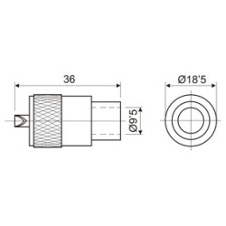 CONECTOR PL259 UHF MACHO ROSCA PARA CABLE RG213