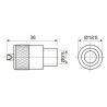 CONECTOR PL259 UHF MACHO ROSCA PARA CABLE RG213