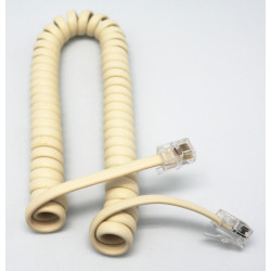 CABLE RIZADO 4P4C 1 8m MARFIL