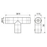 CONECTOR BNC EN T 3 HEMBRAS
