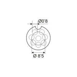 CONECTOR MICRO MACHO AEREO 8P