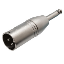 ADAPTADOR 6 4 MONO MACHO A XLR 3P MICRO MACHO META