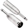 ADAPTADOR 6 4 MONO MACHO A XLR 3P MICRO MACHO META