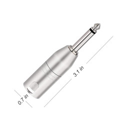 ADAPTADOR 6 4 MONO MACHO A XLR 3P MICRO MACHO META