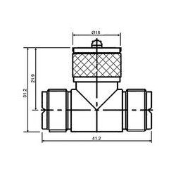 CONECTOR PL-259 MACHO/2 HEMBRAS