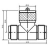 CONECTOR PL-259 MACHO/2 HEMBRAS