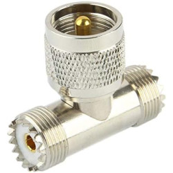 CONECTOR PL-259 MACHO/2 HEMBRAS